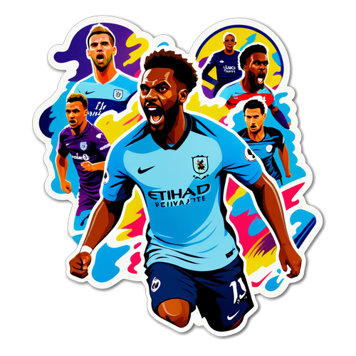 Stiker Gaya Sketsa Seni Premier League