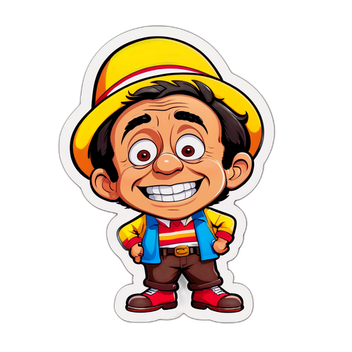 Caricatura do Chespirito em Momentos Icônicos