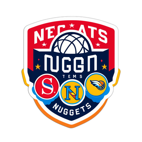 籃網對掘金主題貼紙