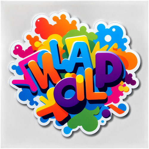 Makulay at Nakatutuwang Sticker ng Wordle