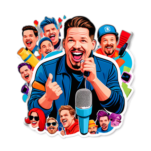 Comedic Sticker Featuring Steve Howey