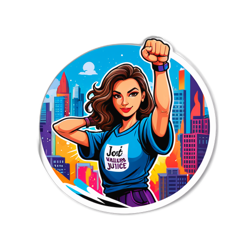 Sticker cu Alina Bica în acțiune