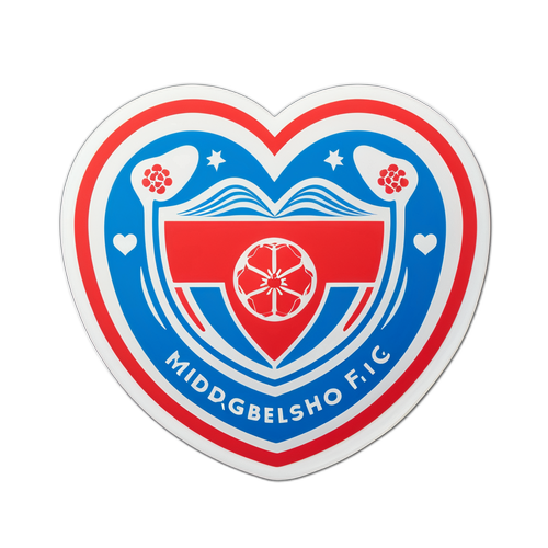 Sticker med Middlesbrough FC-logotyp och hjärta