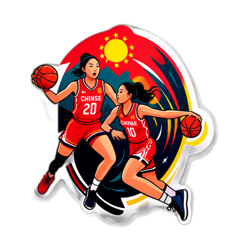 中国女篮比赛氛围贴纸