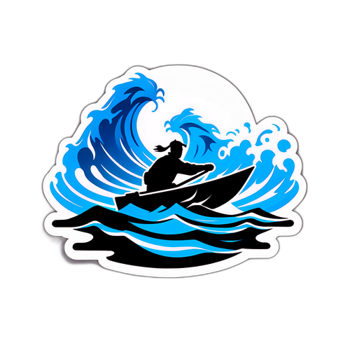 レーシングボートのシルエット