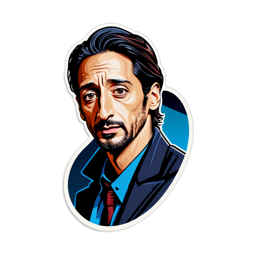 Adrien Brody művészi ábrázolása filmes elemekkel