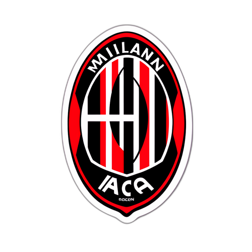 AC 밀란 엠블럼 모던 디자인 스티커