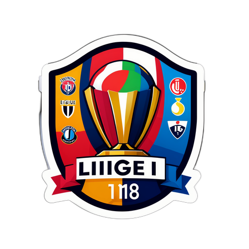 Thiết kế nhãn dán đồ họa thể hiện sự phát triển của Ligue 1 với những mùa giải thành công