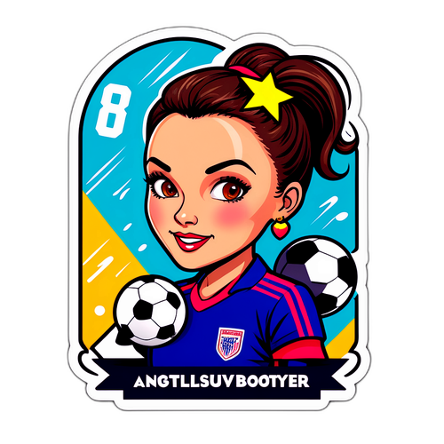Sticker jucătoare de fotbal cu Angelique Boyer