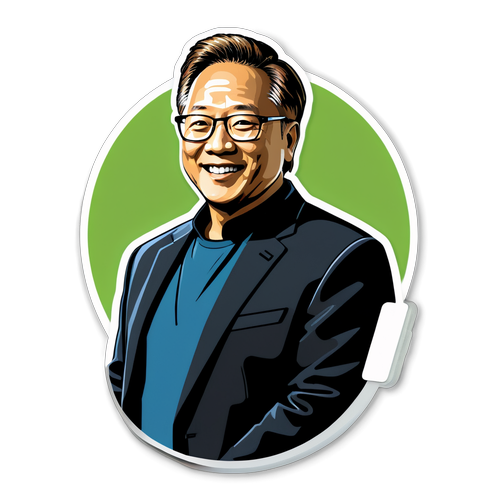 Tem dán về ông Jensen Huang, CEO của Nvidia