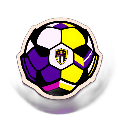 Sticker de balón de fútbol dividido entre Peñarol y Defensor Sporting