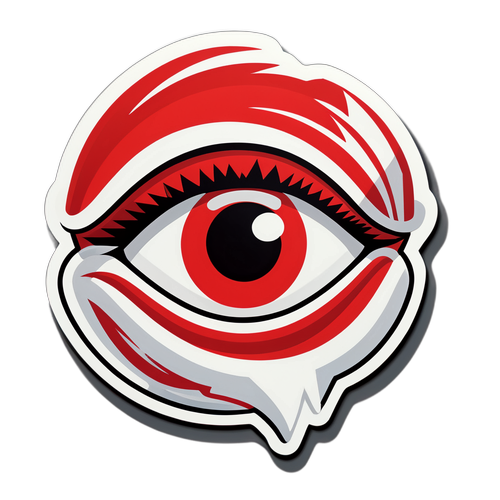 Diseño de Ojo Urbano en Rojo y Blanco