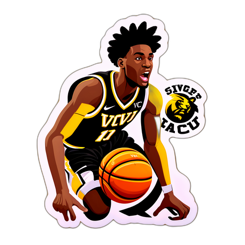 VCU Basketball Action Sticker
