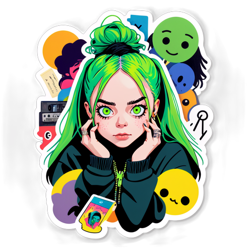 Urokliwa naklejka Billie Eilish