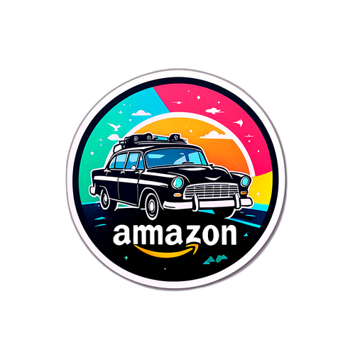 Autocollant coloré avec le logo d'Amazon Prime Video
