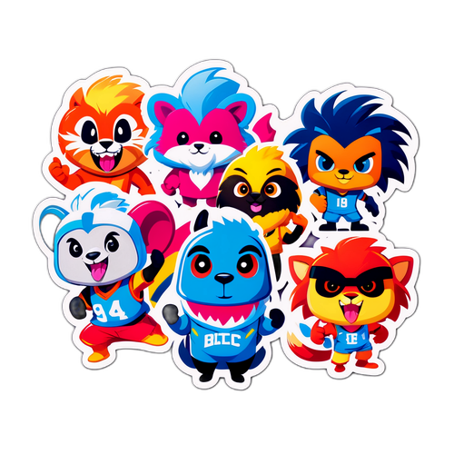 Makukulay na Maskot ng Koponan