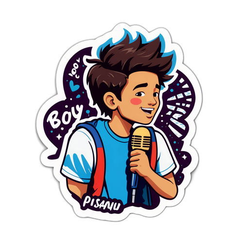 สติ๊กเกอร์ติดผนัง 'Boy Pisanu'