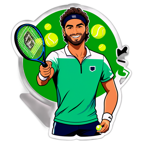 Motivational Tennis Athlete Sticker