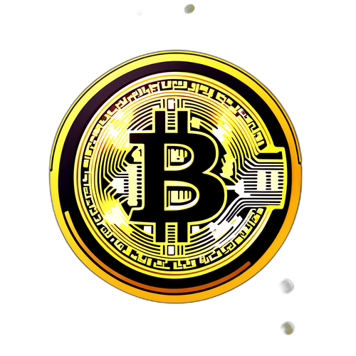 Bitcoin-symbol med guldmynt