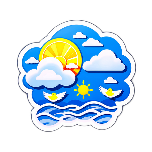 夏日天氣貼紙
