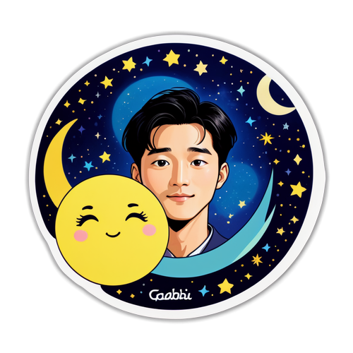 Sticker Moon Gabi yang Menggembirakan