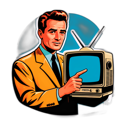 Darius Rochebin Nieuws Reportage op een Vintage TV