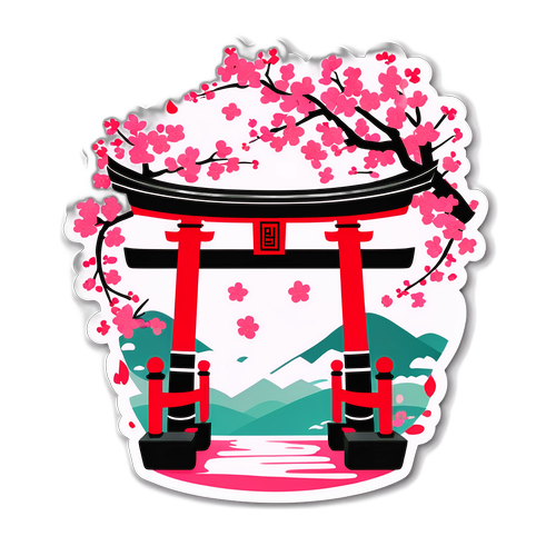 Stiker Inspirasi Bunga Sakura Jepang