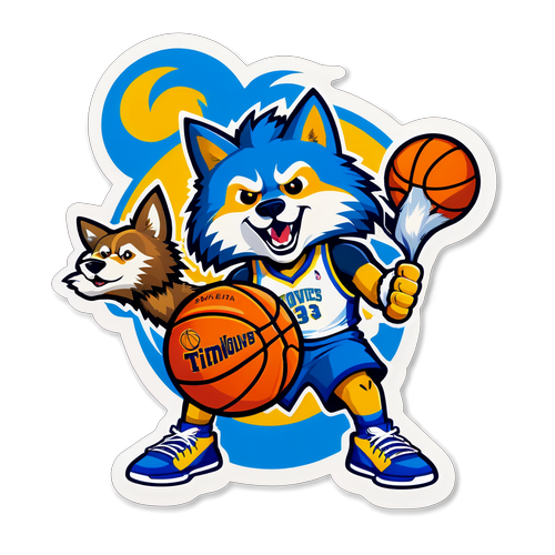 Masayang Disenyo ng Basketbol na may 'Timberwolves vs Warriors'