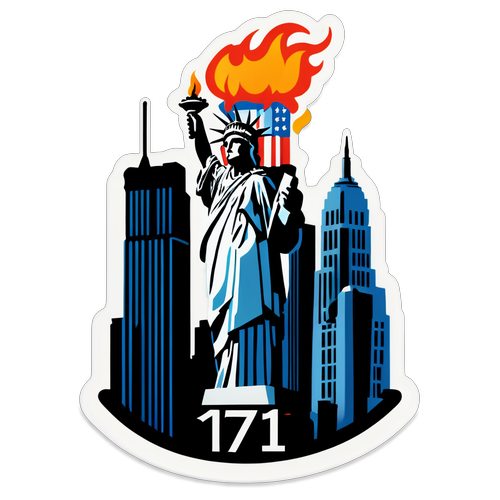 Ein denkwürdiges Gedenken: Entdecken Sie das faszinierende September 11th Sticker-Design!