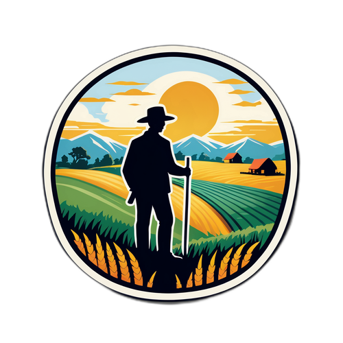 Τοπίο με Γεωργό και Βιώσιμη Γεωργία