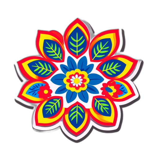 भारतीय भोजपुरी लोक कला प्रेरितSticker