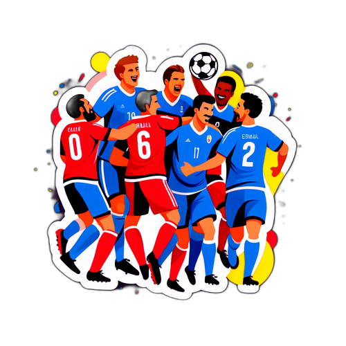 Футболісти святкують гол