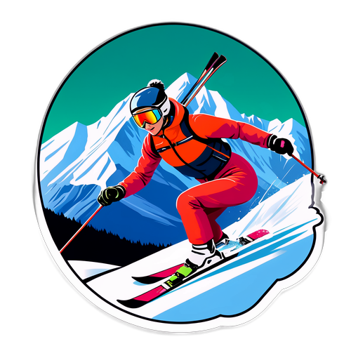 Perrine Laffont skiant à grande vitesse