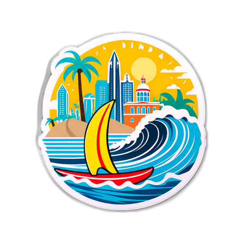 Sunny San Diego Beach Vibe Sticker