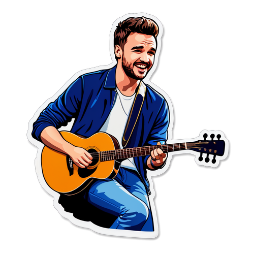 Liam Payne's Musical Mastery: The Ultimate Fun Sticker Celebrating His Instrumental Talent!