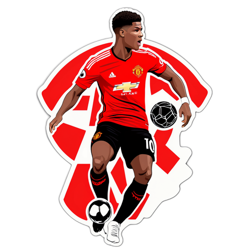 Stiker Marcus Rashford dalam Aksi