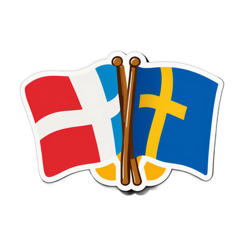 Banner med svenske og polske flag