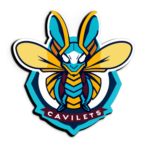 Sticker ng Hornets vs Cavaliers sa Vibrant Basketball Court