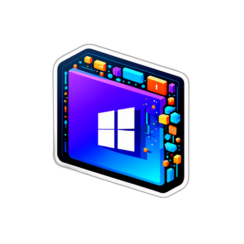 Abstracte weergave van het Windows 10-logo