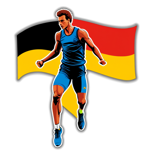 Onthul de Kracht: De Verbluffende Silhouette van de Hoge Jump in de Kleuren van de Belgische Vlag!