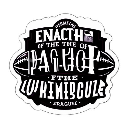 Create a sticker of a vintage football with the text 'Catch the Excitement of the Premier League!' in stylish script.