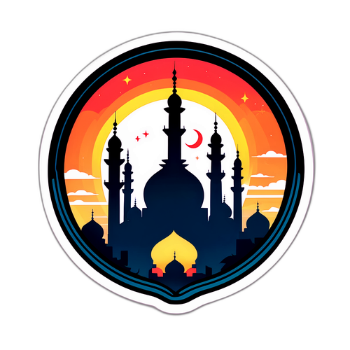 Stiker Senja Masjid Jakarta