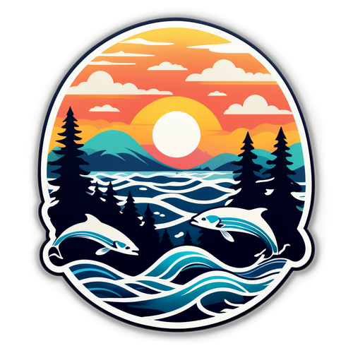 Nature's Embrace: Great Lakes Illustration
