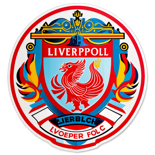 Stiker Liverpool FC dengan Lambang Khas