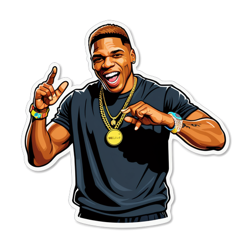 Nelly Unleashed: The Ultimate Sticker That Brings His Music Energy to Life!