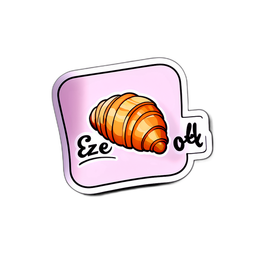 Sticker met de naam 'Eze' omringd door Franse kenmerken