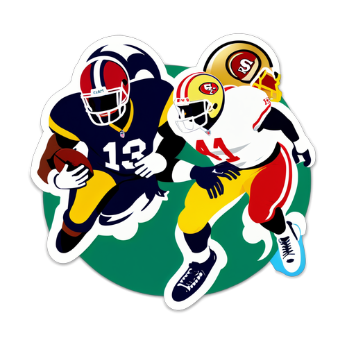 Fierce Rams vs 49ers Showdown Sticker