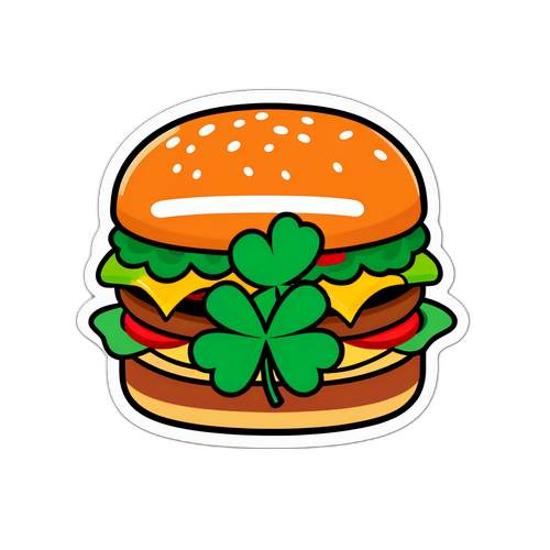 행운의 버거 스티커