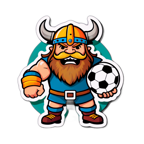 Плейфул вікінг з футболом