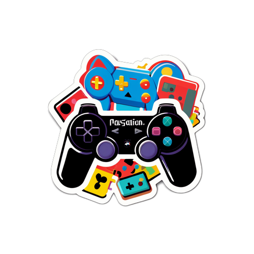 Vintage PlayStation Kontroll med Spilletegn